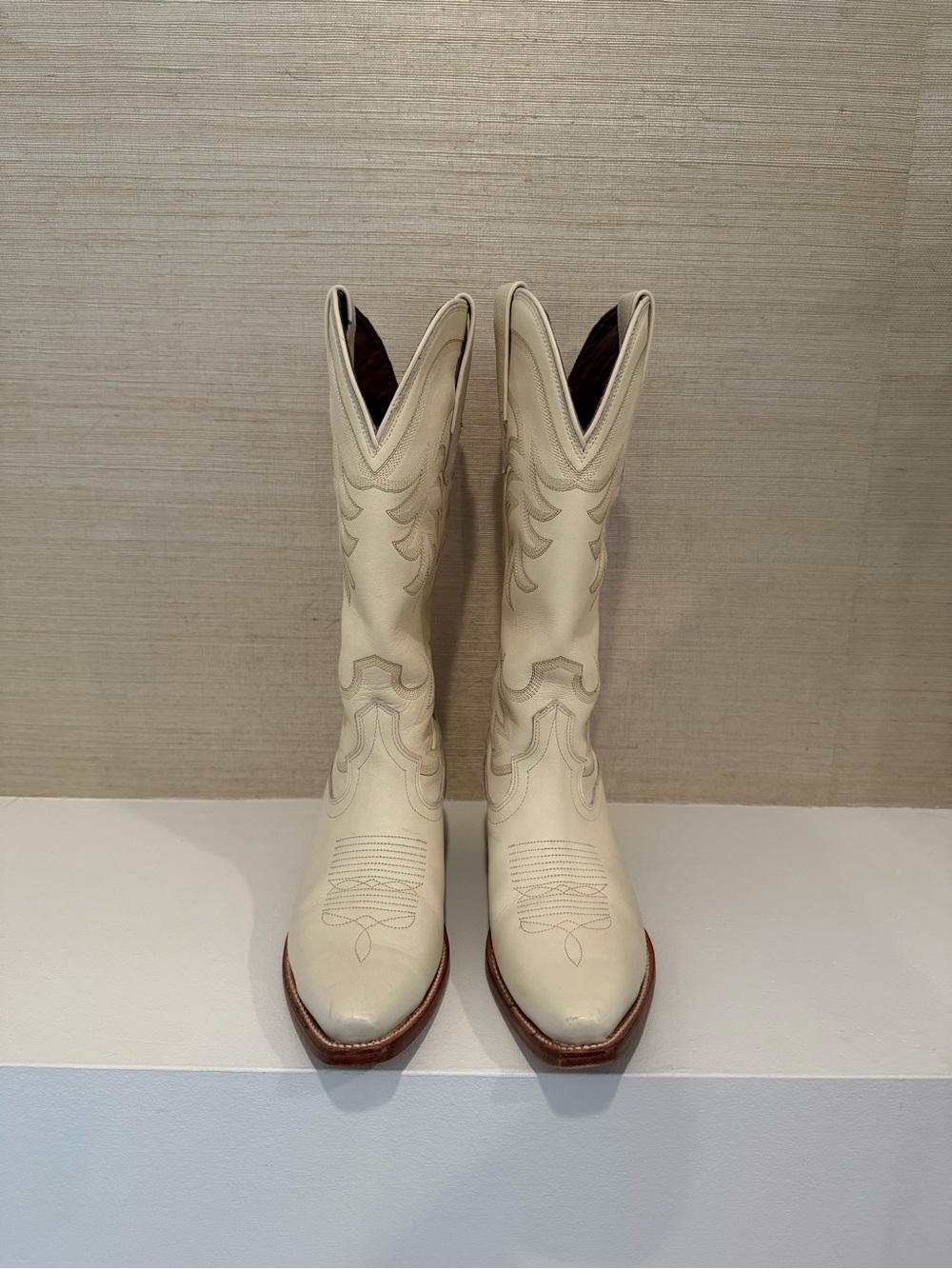 Tecovas Cream Western Annie Boots for Women